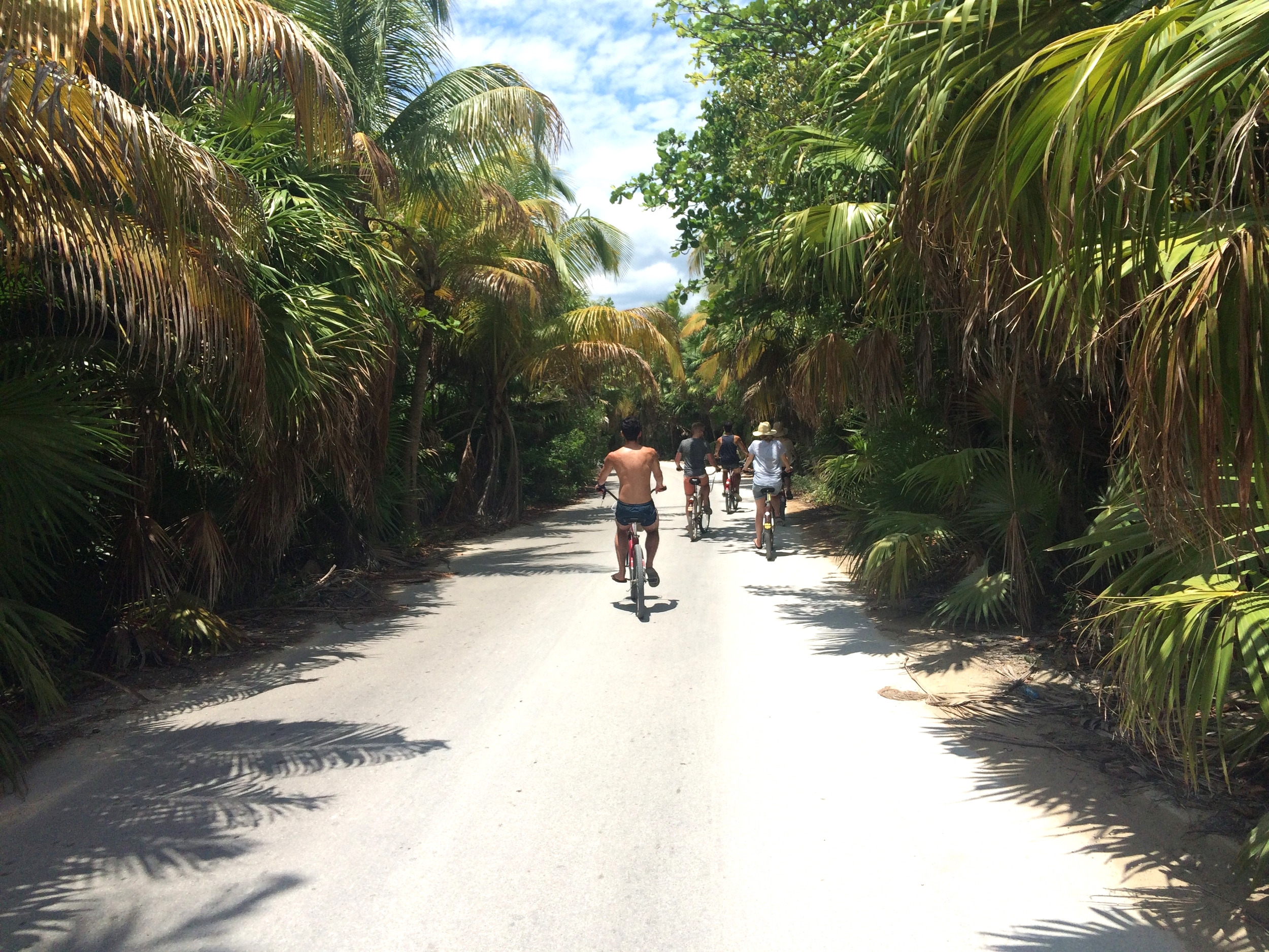 Biking through Tulum