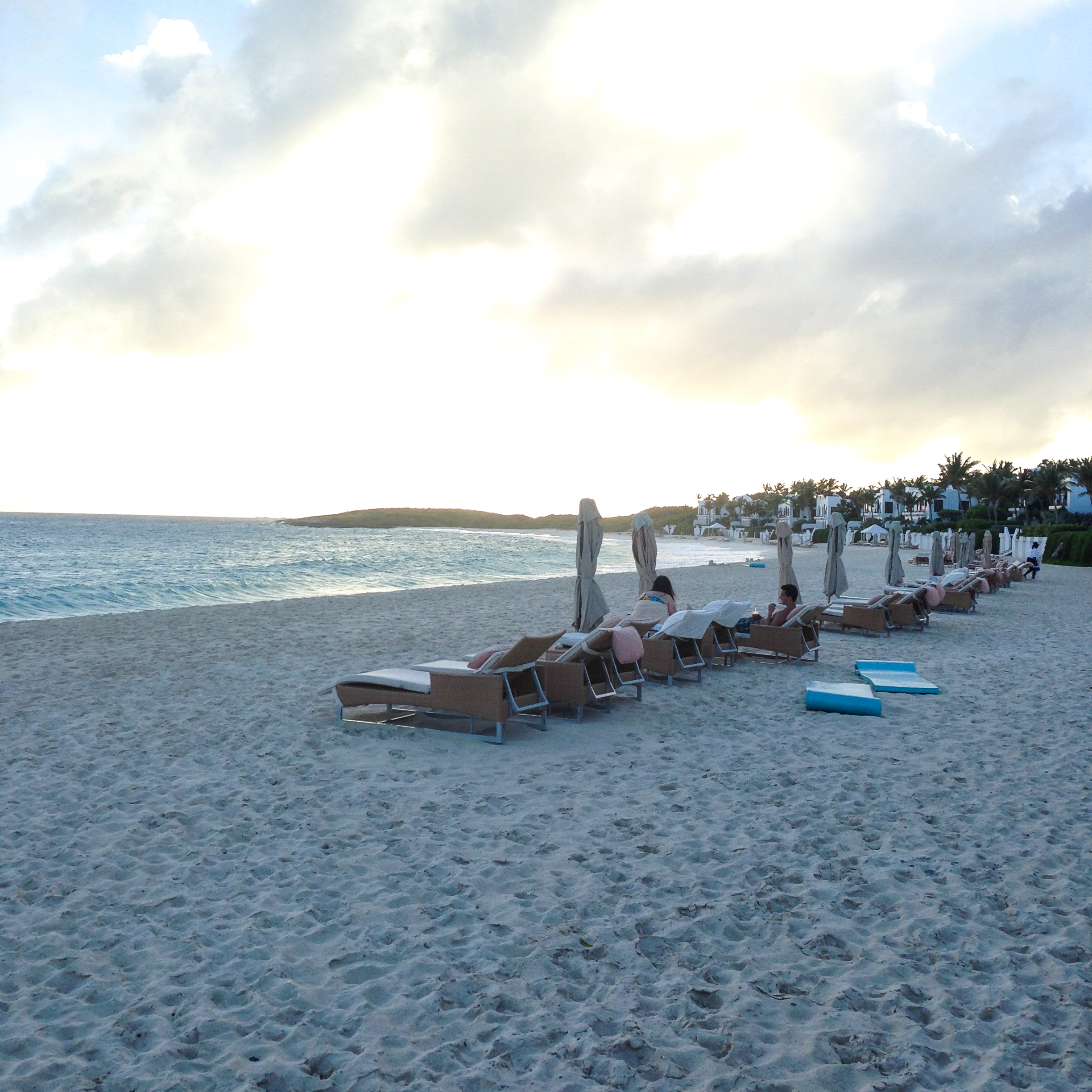 The tanning accommodations at Cap Juluca with full butler service and exceptional piña coladas will make you want to stay well past sunset.