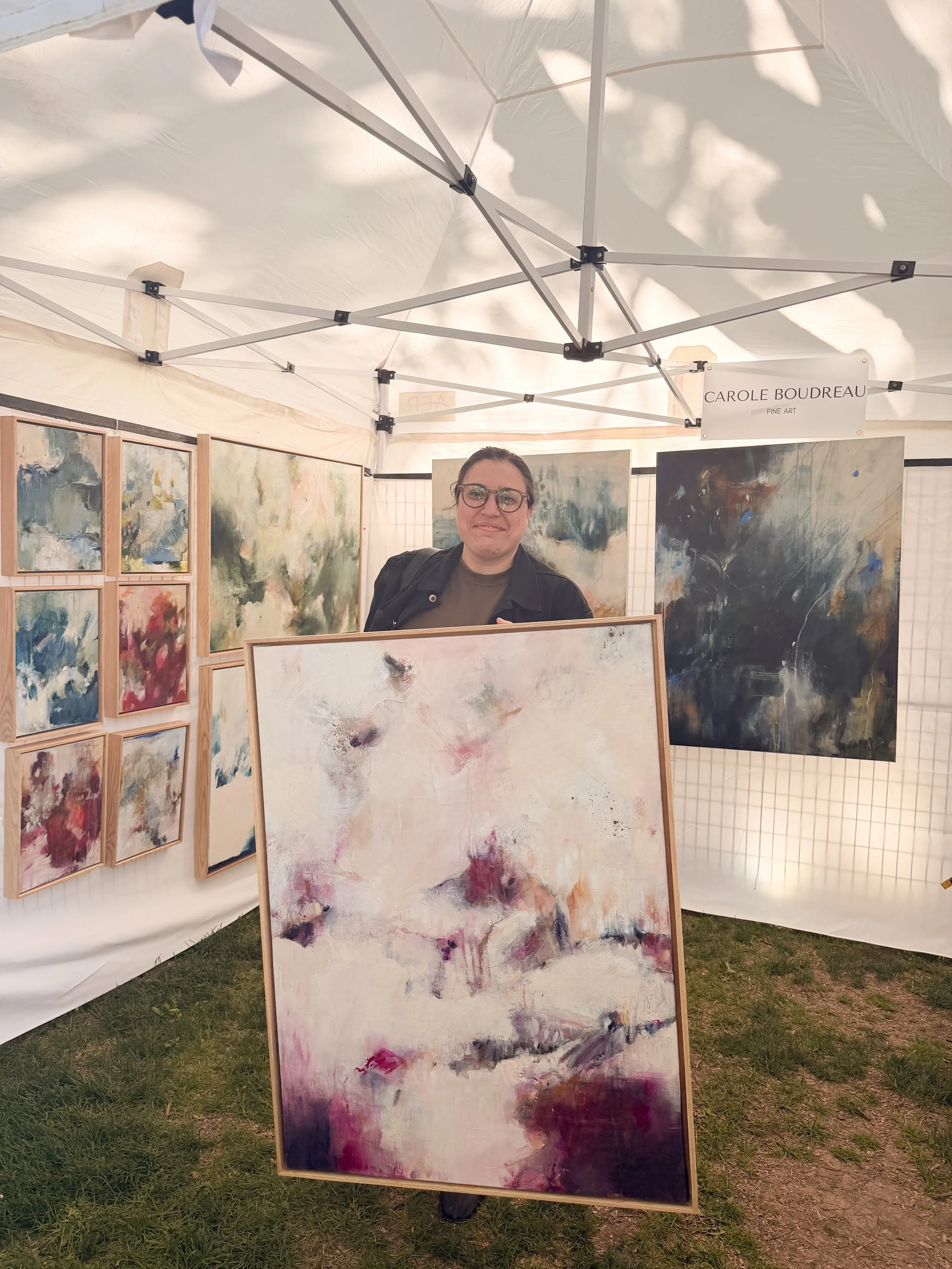 🔴 SOLD 
As Light Fall Through✨
A huge thank you to the collector. I&rsquo;m always so grateful when a painting finds its home

#soldpainting #abstractpainting #canadianartist #originalartwork