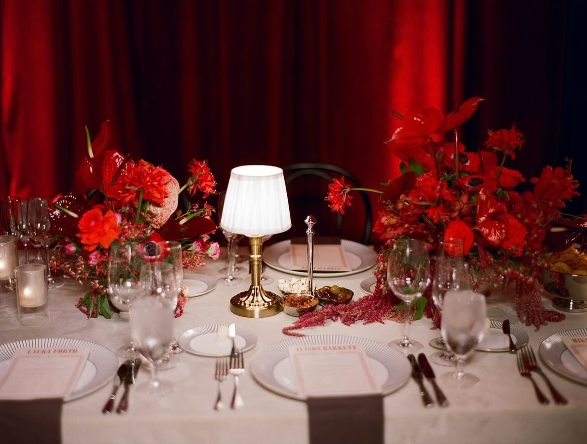 It would be a crime not to share this red reception on Valentine&rsquo;s Day! 

Photo @sarah___lawless 
Planning &amp; Florals @hellogemevents 
Video @wethedrakes 
Draping @teamimpulseevents 
Music @dartcollective 
Rentals @mtb_event_rentals @foundre