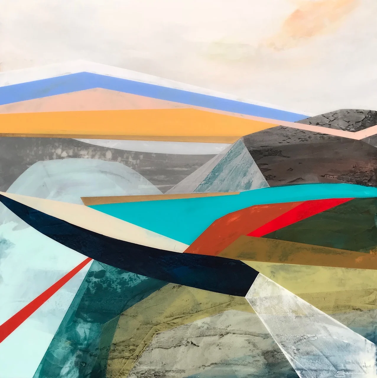 Sugar Mountain | Mixed Media on Canvas | 36" x36"