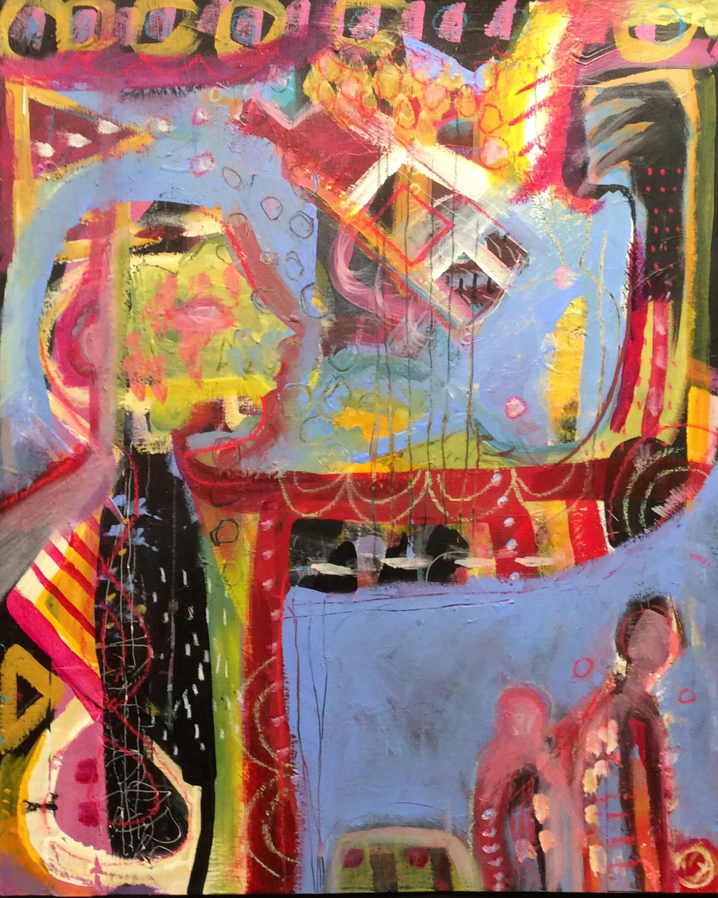 A Series Of Staggers | Mixed Media On Canvas | 20" x 16"