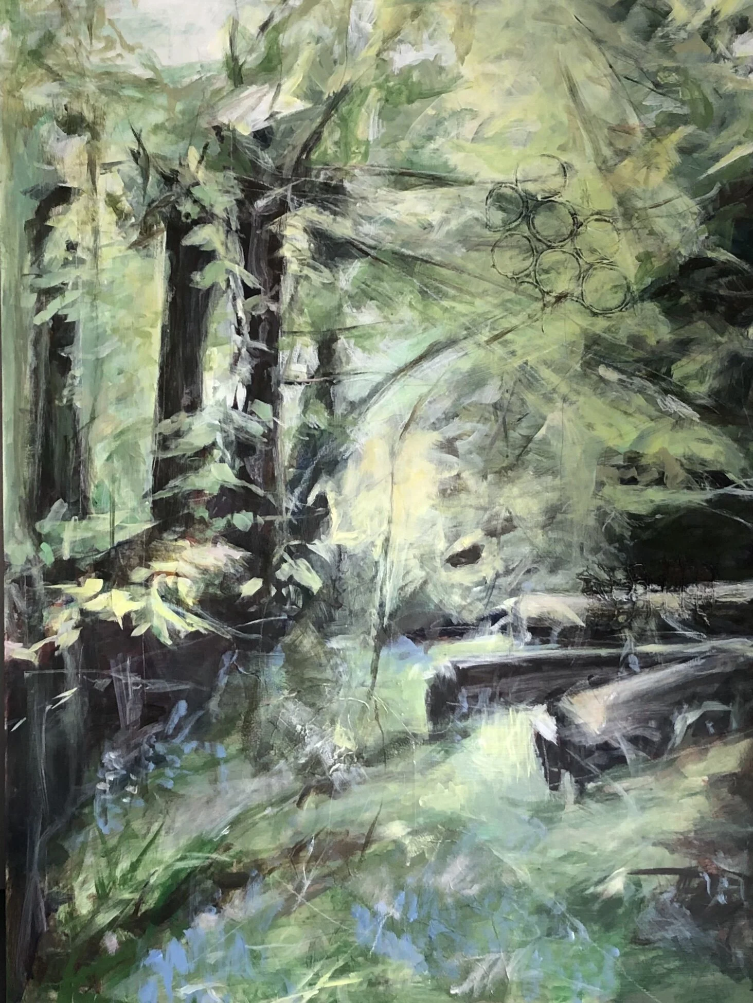 Forest 1 | Acrylic Mixed Media on Panel | 48" x 36" | $2250