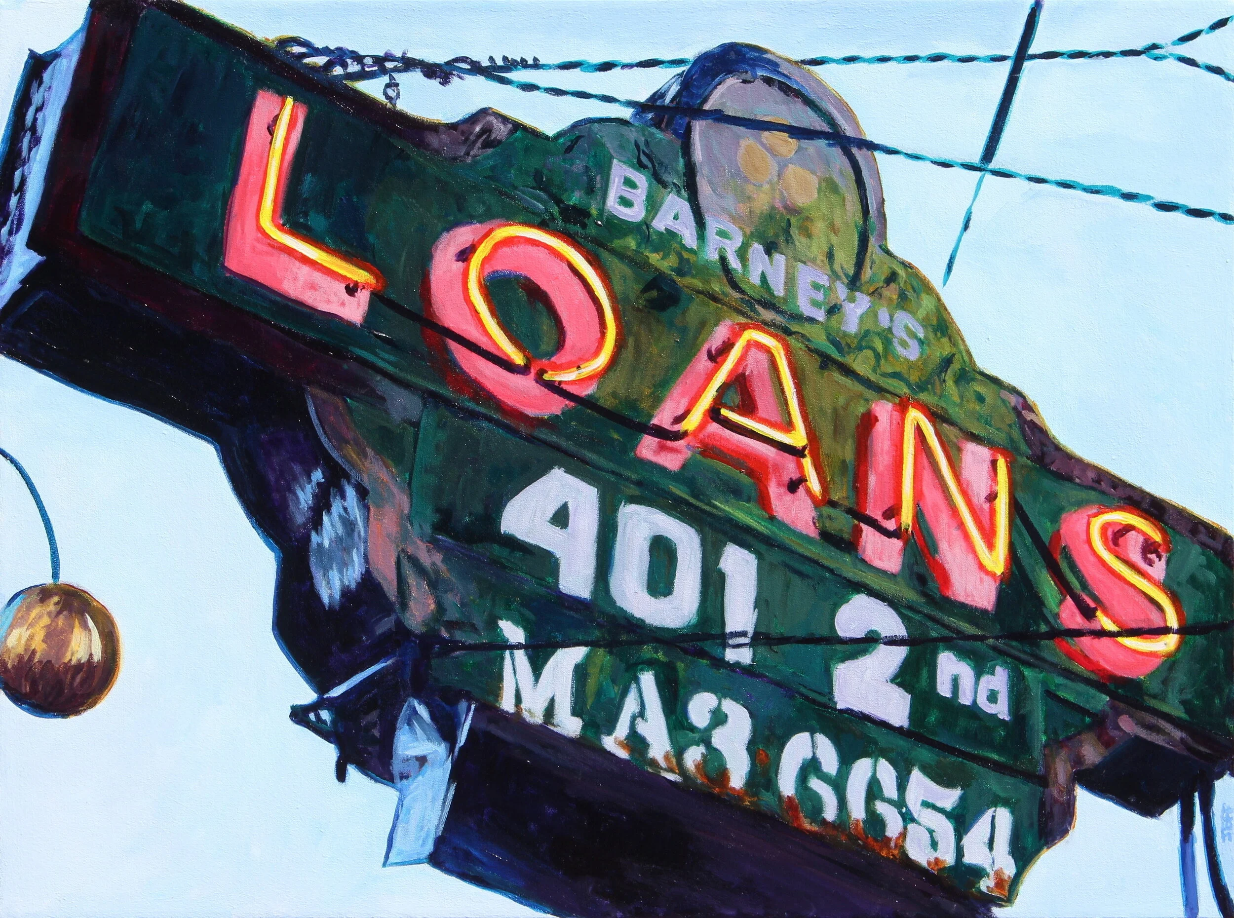 Barney's Loans | Acrylic on Canvas | 30" x 40" | $2100