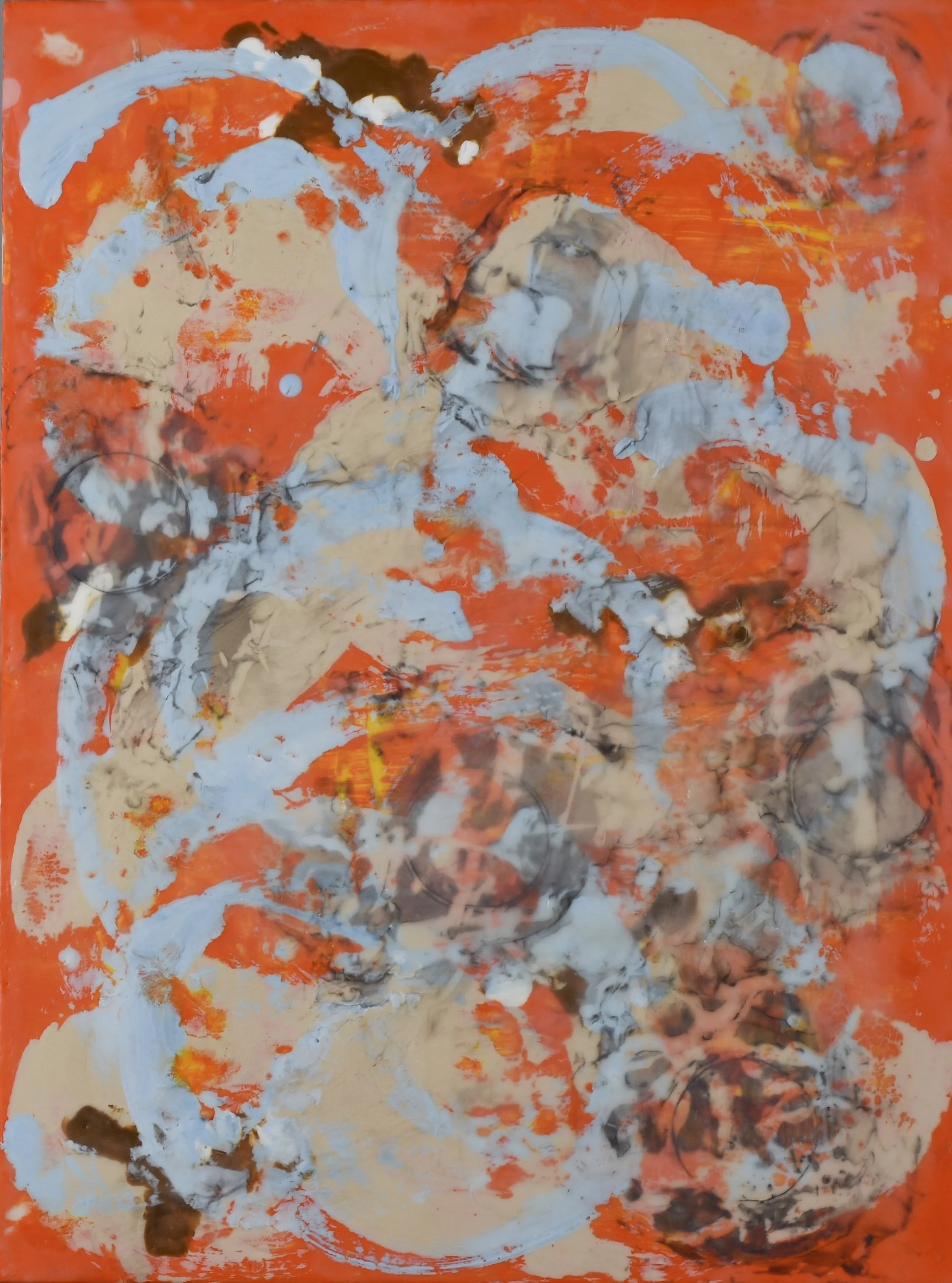 March Madness  | Encaustic | 24" x 18"  | $1020