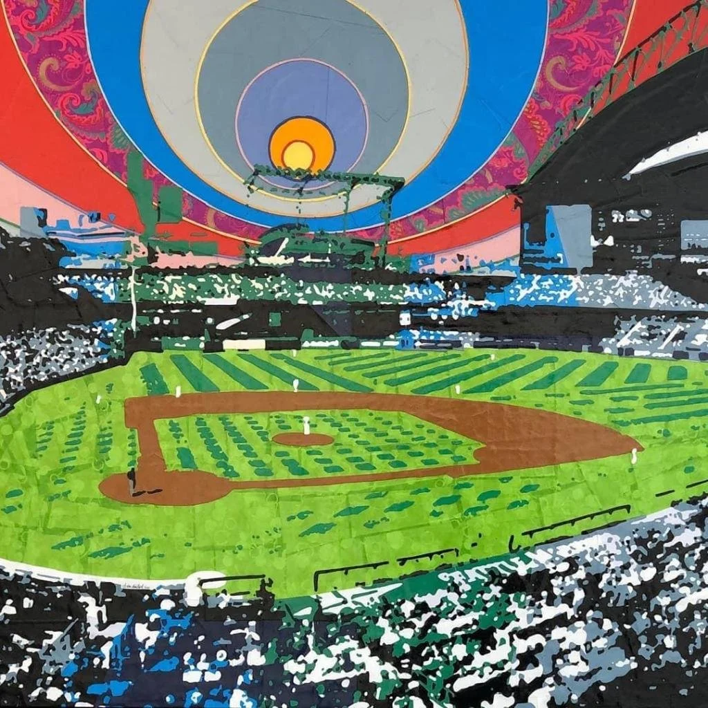 Ballpark | Cut Paper on Panel | 36" x 48" | $3500