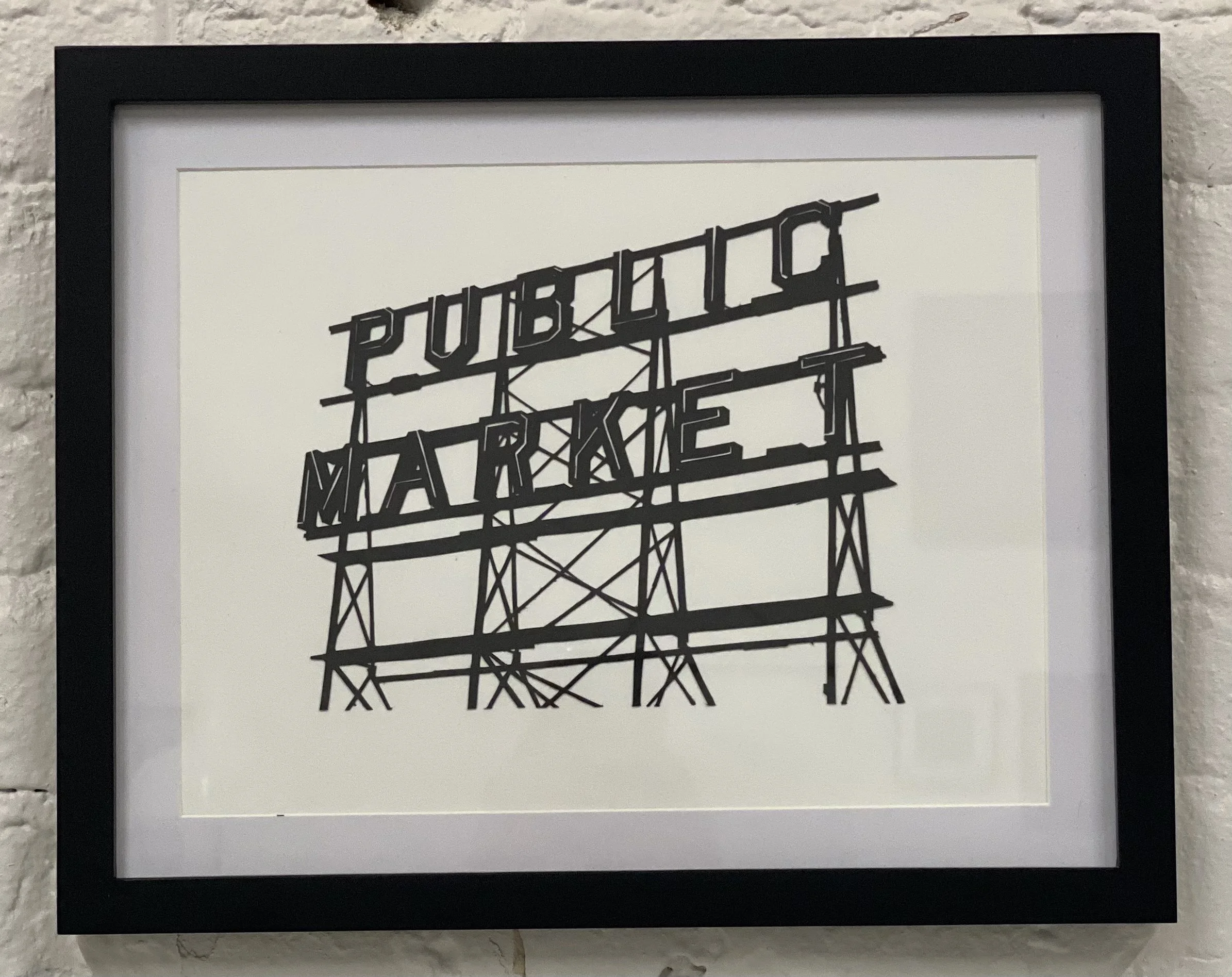 Public Market | Papercut | 15” x 12” | $125