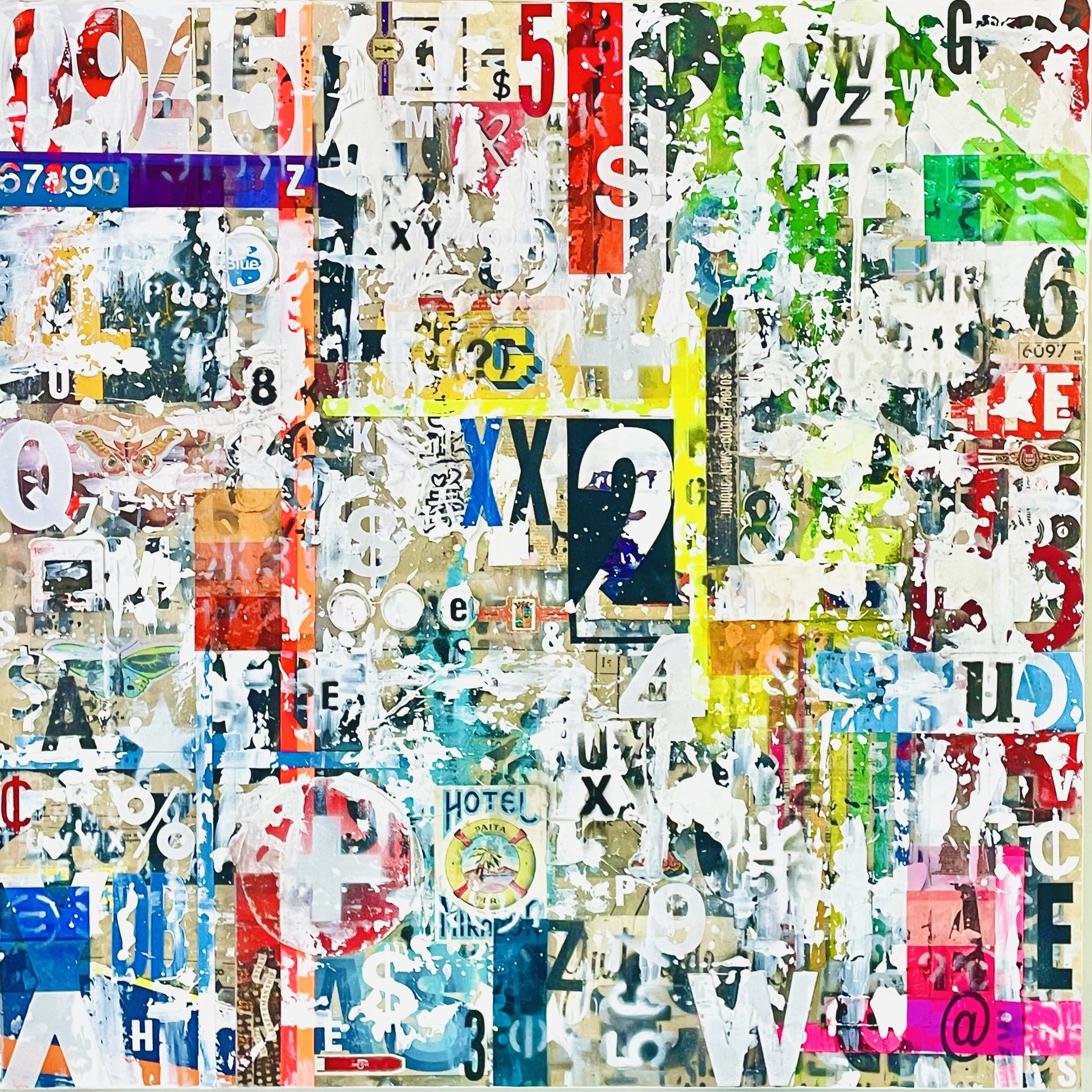 Surprise Me | Mixed Media and Resin on Panel | 30" x 30" | $2900