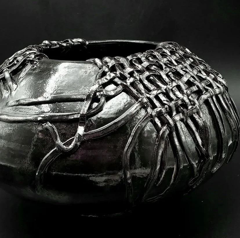 BLACK WEAVE | CLAY, RAKU GLAZE | $525 