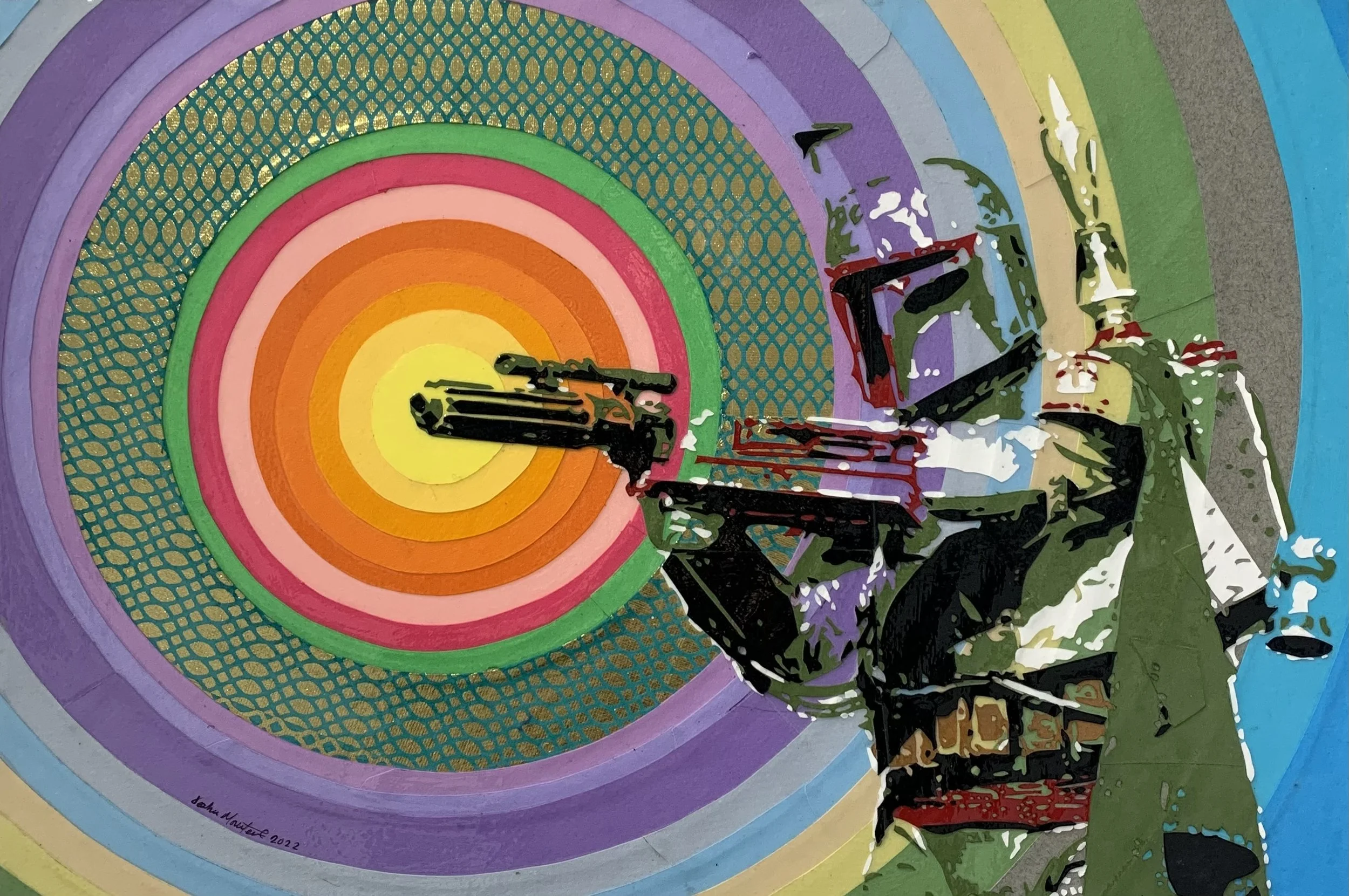 Fett | Cut Paper on Panel | 11" x 16" | $380