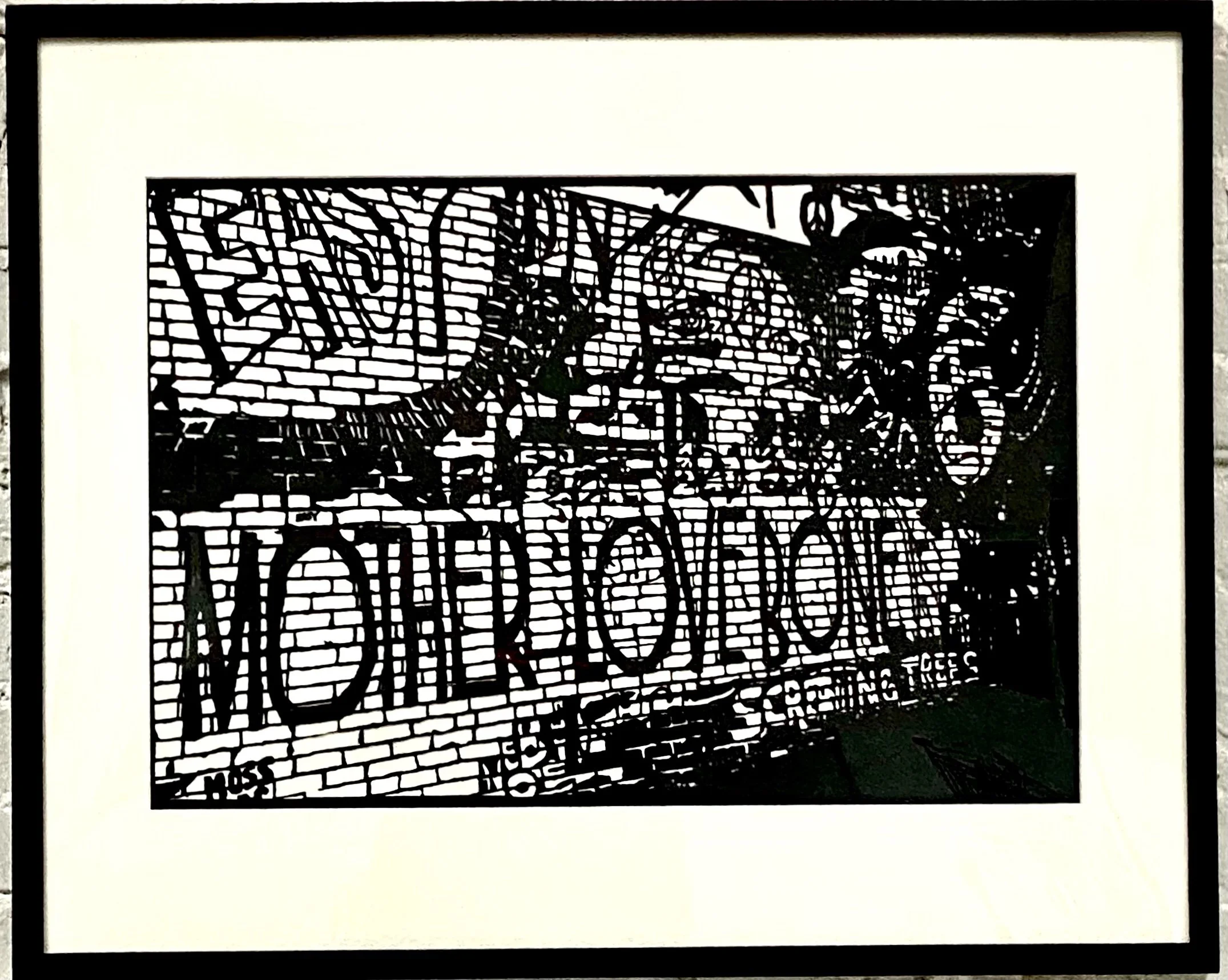 Vogue Theater 1989 | Cut Paper in Frame | 24" x 30" | $2200
