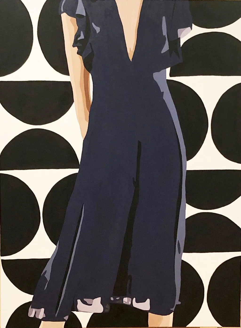 Ms. Thing in Navy |  Acrylic on Canvas  |  40" x 30"   |  $1800