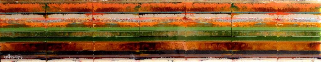 Exposure Test No. 2 | Block Resin on Panel | 5.5" x 28" | $450