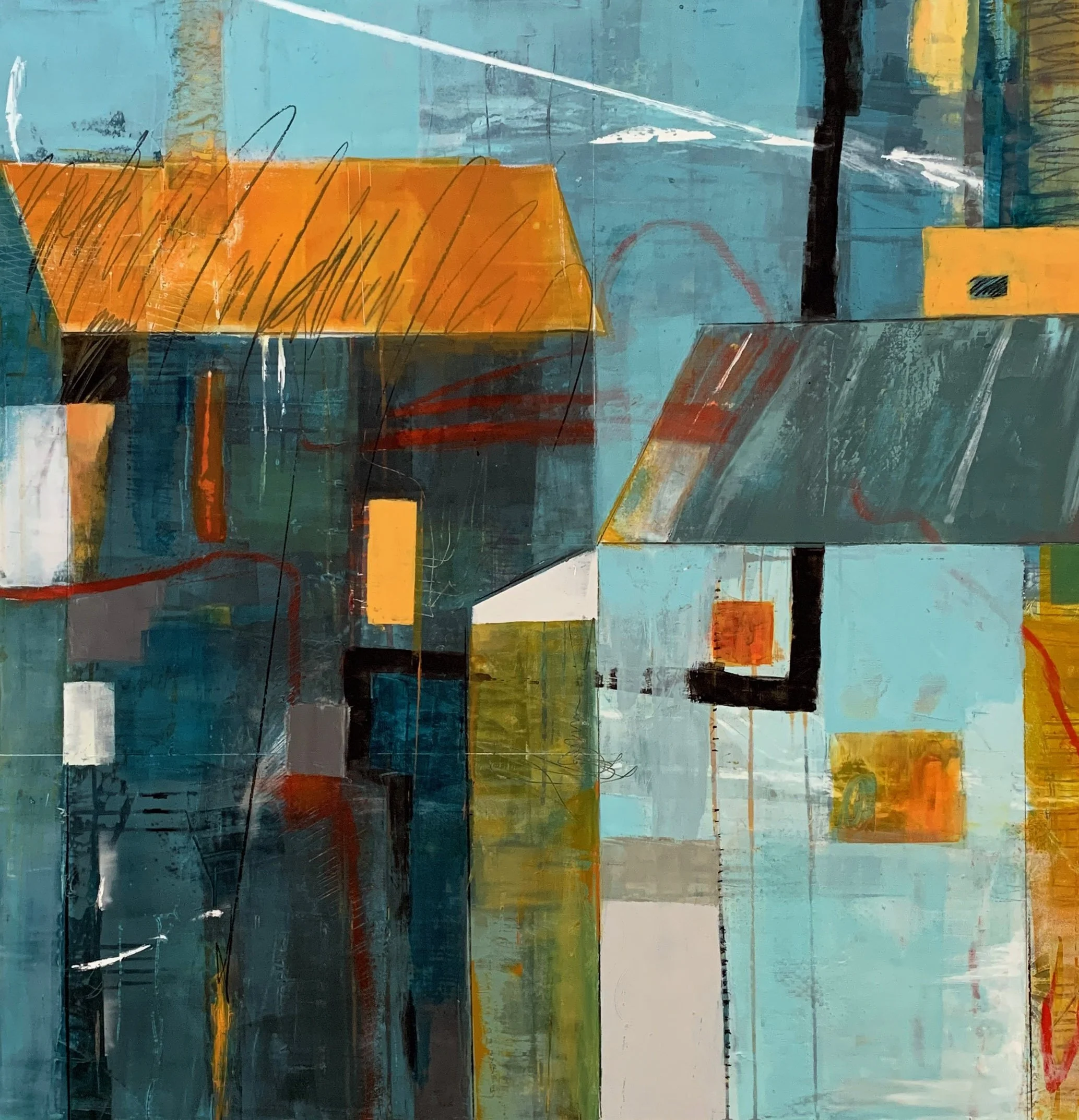 Finding a Place | Oil and Cold Wax Medium on Panel | 36" x 36" | $2500