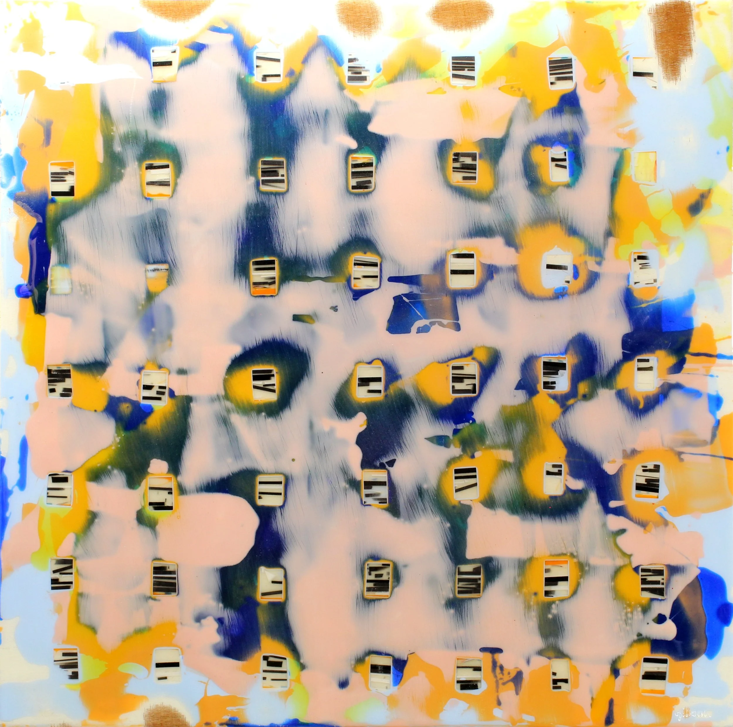 Dream No 2 |  Resin and mixed media on wood panel | 30”x30”  $1650