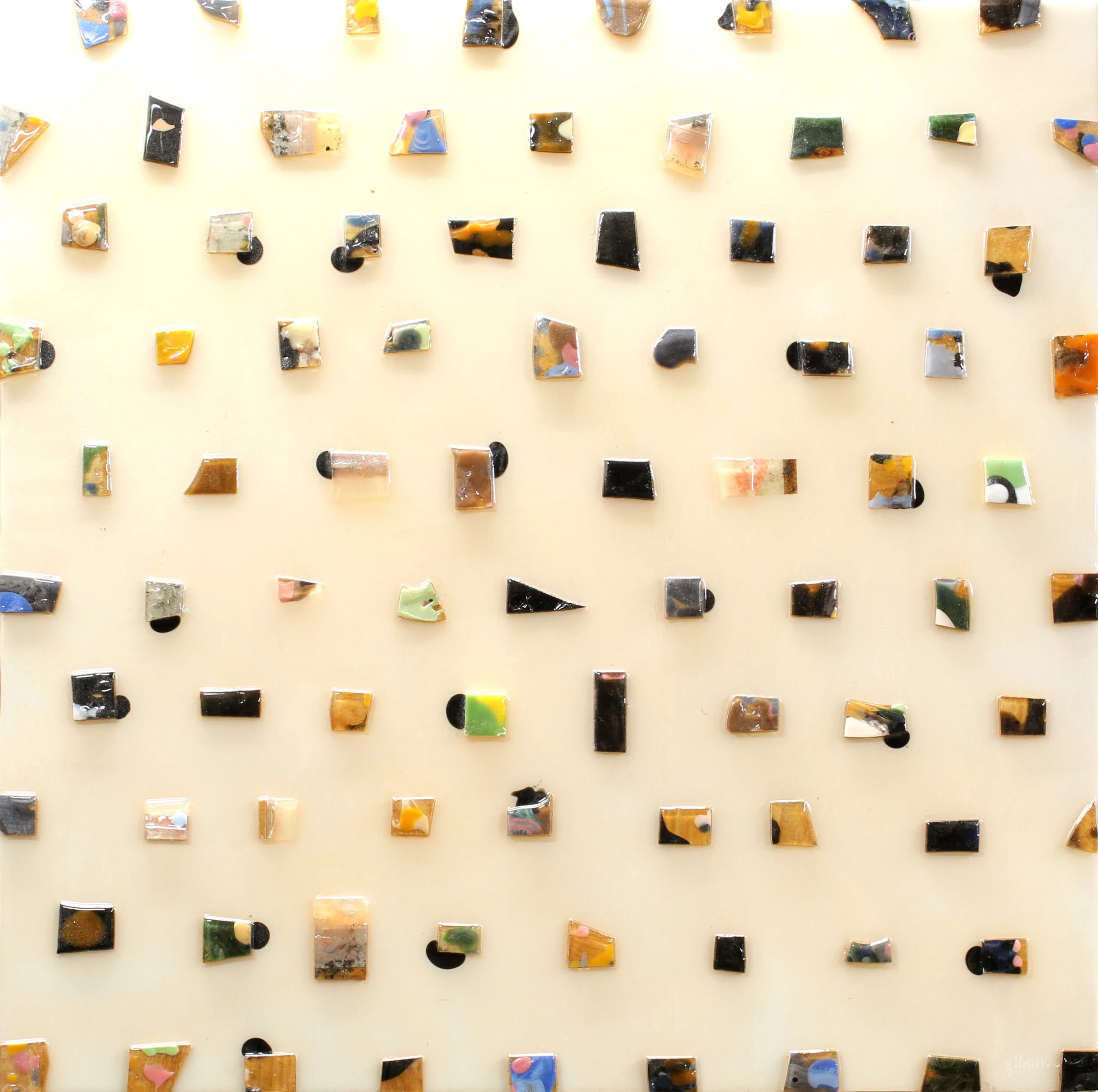 Dream No. 5 |  Resin and mixed media on wood panel | 30”x30” |  $1650