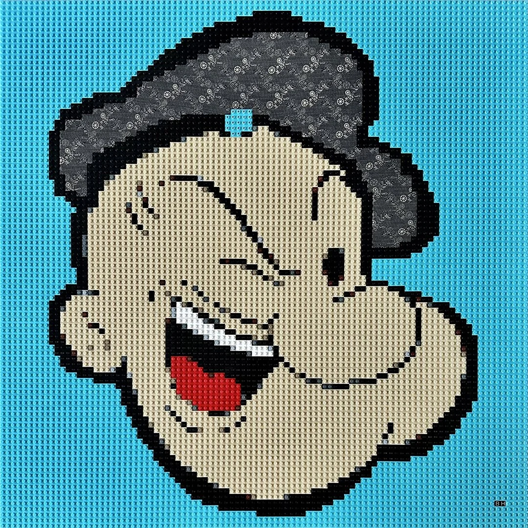 Coach Pop | LEGO® Bricks + Fabric + Swarovski Crystals | 30"x30" | $4,000