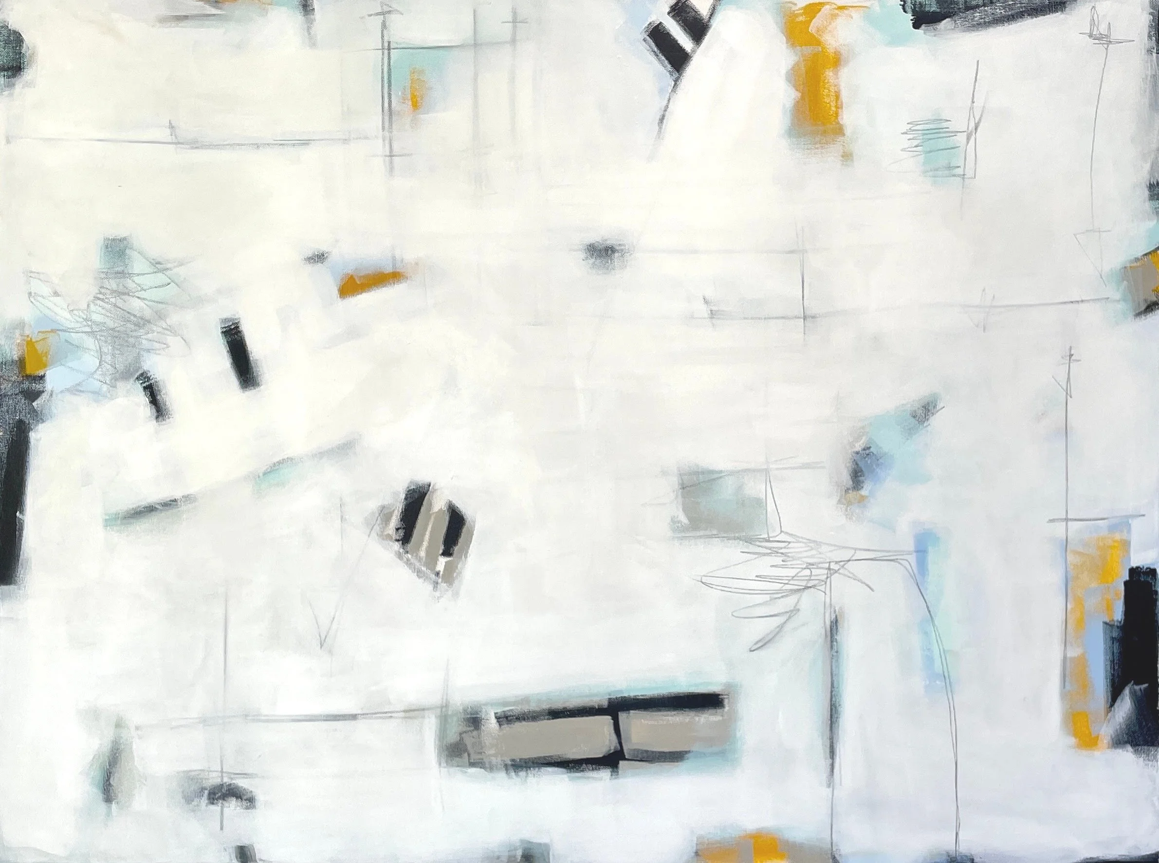 Thanks For Putting it Like That | Acrylic, Graphite, Color Sticks on Canvas | 30" x 40" | $1800