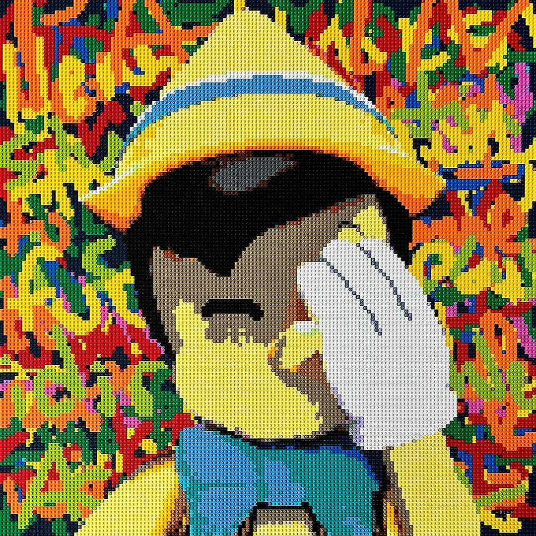 Ich Bin Ein | LEGO® Bricks on Panel | 45"x60" | $8,500