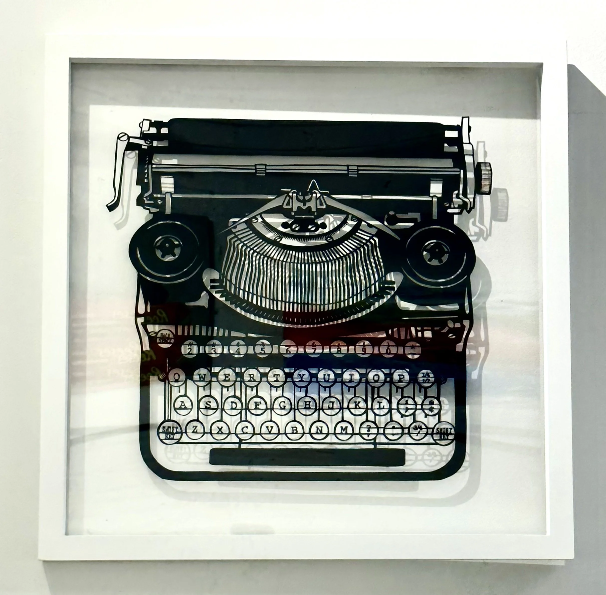 Naked Lunch | Papercut in Frame | 18" x 18" | $950