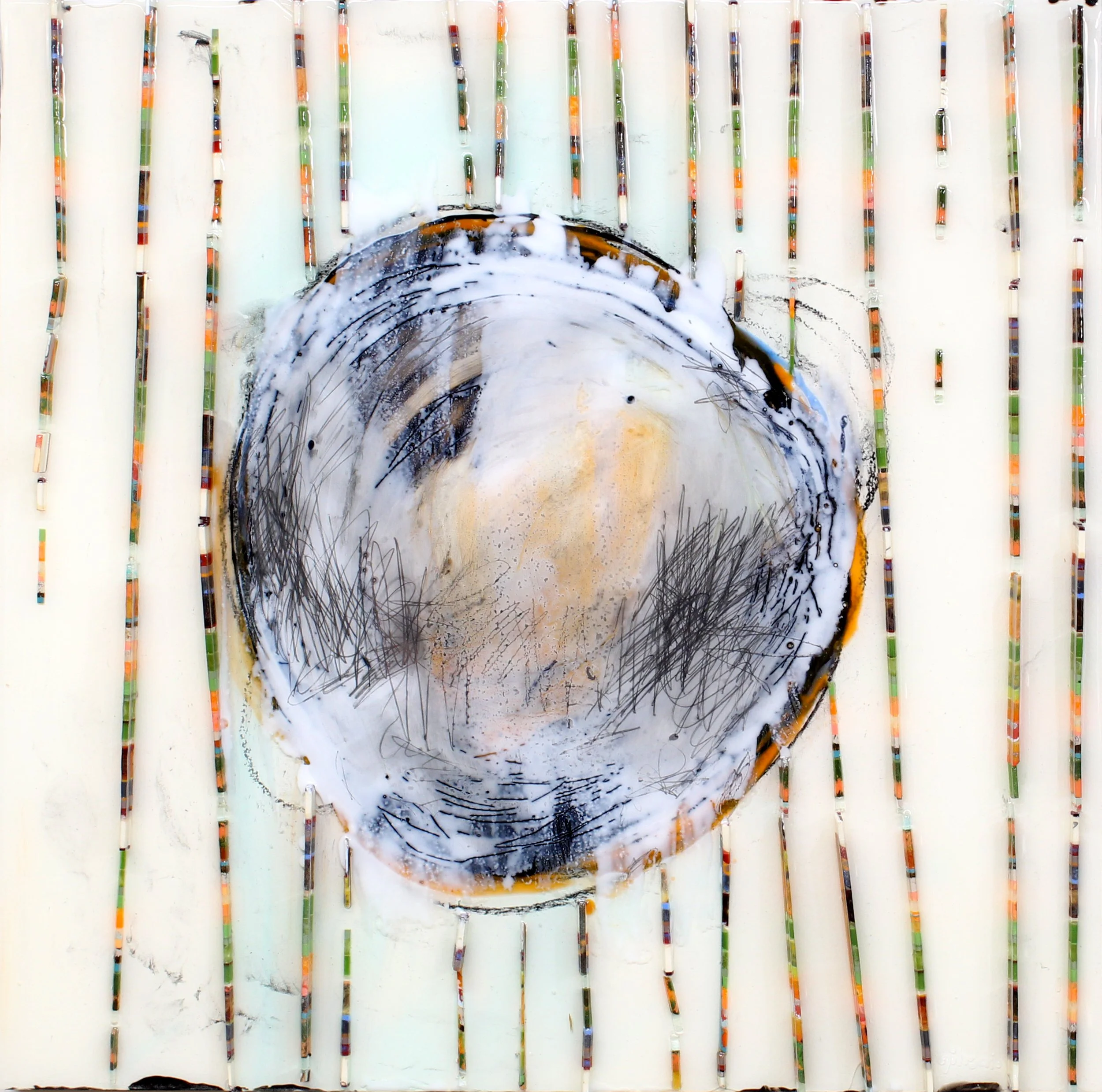 Figment No. 3 | Resin and Pigment on Panel | 23" x 23" | $950