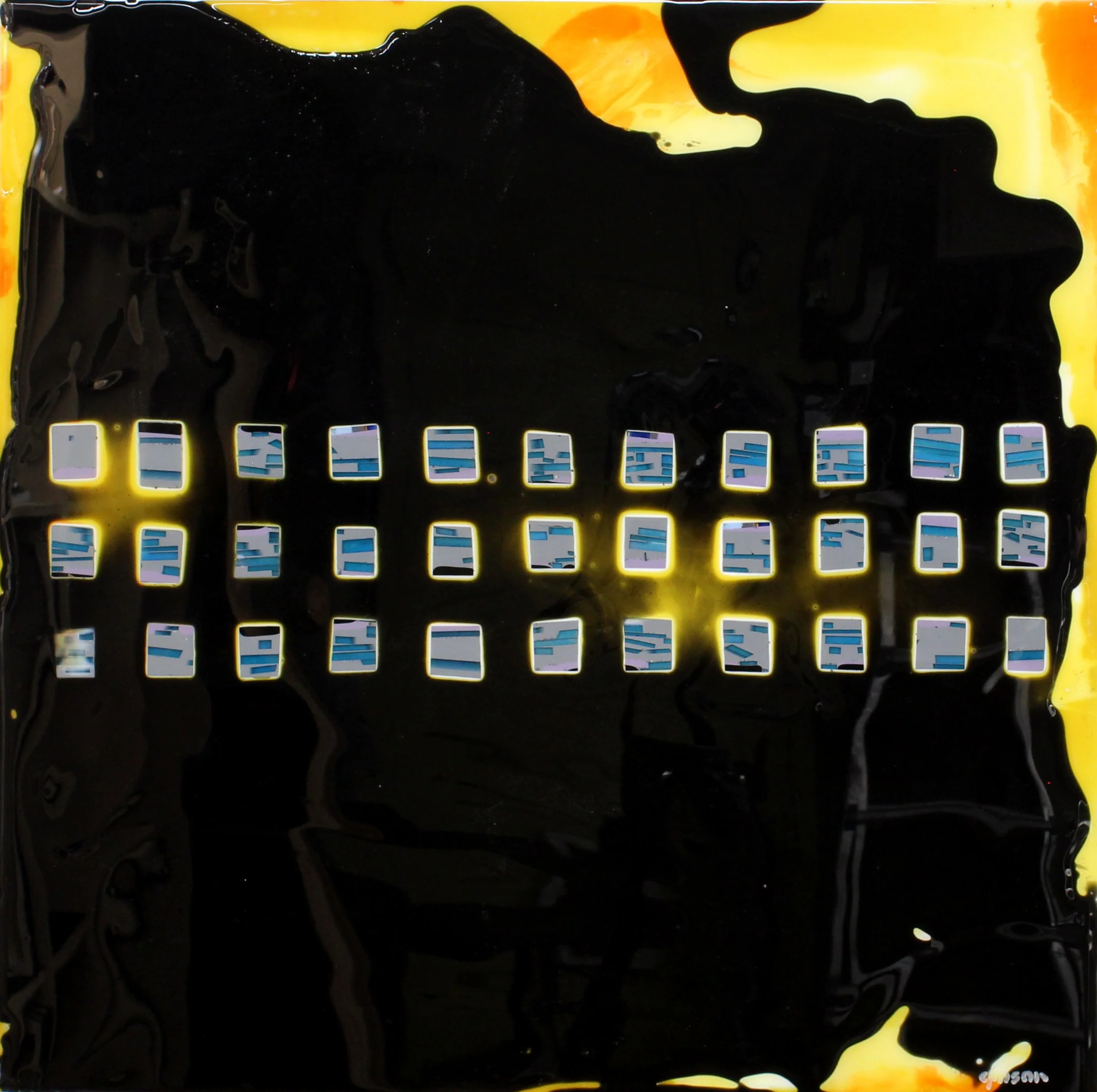 Figment No. 7 | Resin and Pigment on Panel | 23" x 23" | $950