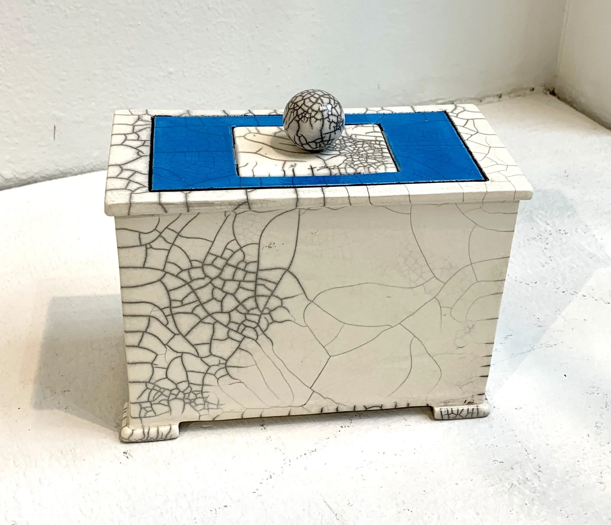 Raku Box | Ceramic & Raku Glaze | 5.5" x 7.5" x 4" | $175