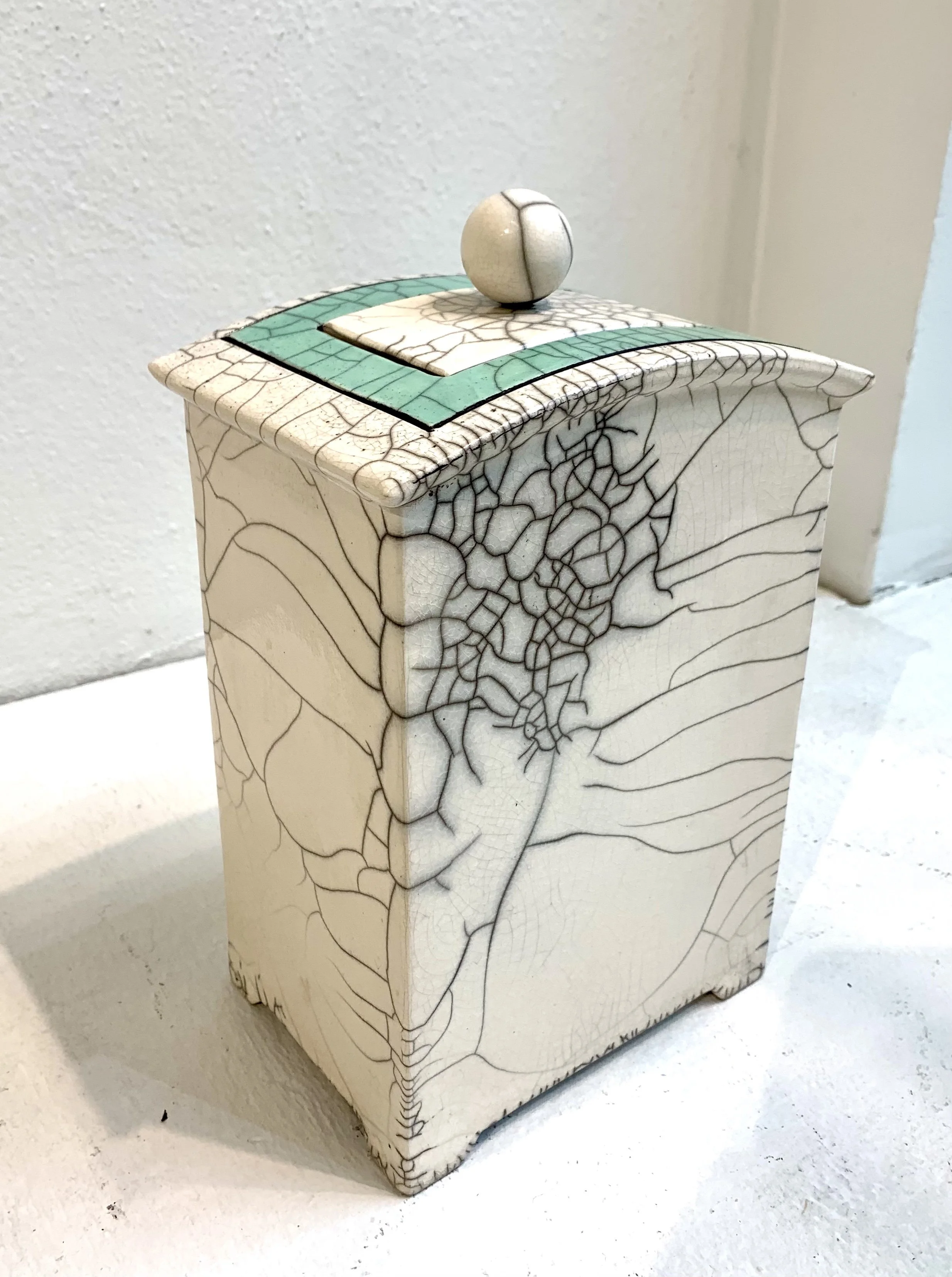 Raku Box | Ceramic & Raku Glaze |10" x 7" x 5" | $350
