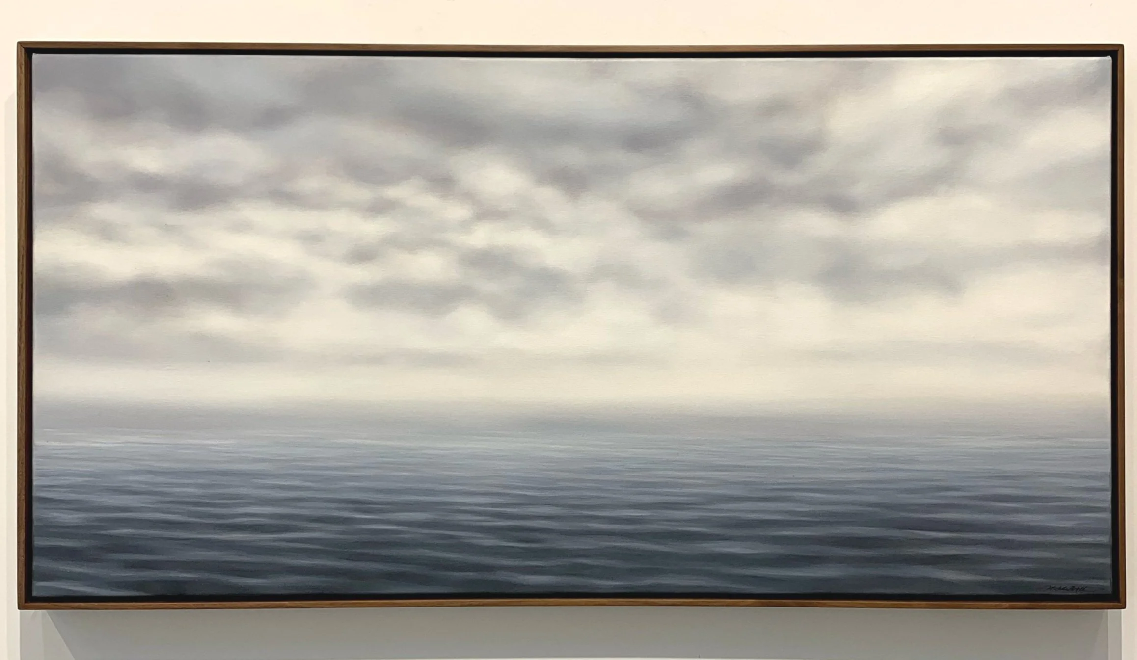 Sold- Ebb and Flow | Oil on Panel in Custom Walnut Frame | 24" x 48" | $3800
