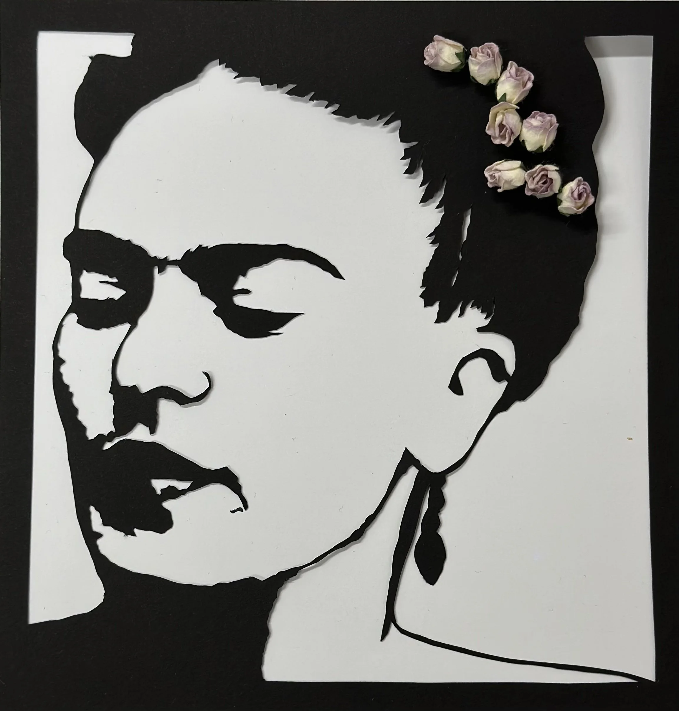 Flowers Forever | Cut Paper | 8" x 8" framed | $200