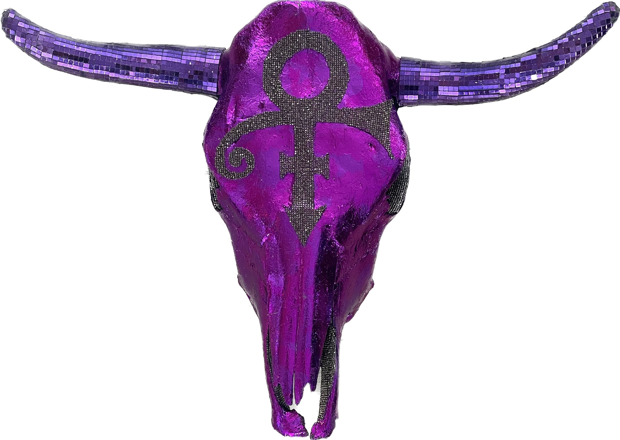 Prince | Metal Leaf, Rhinestones, Glass and Acrylic Paint | 24" x 17.5" x 8" | $1200