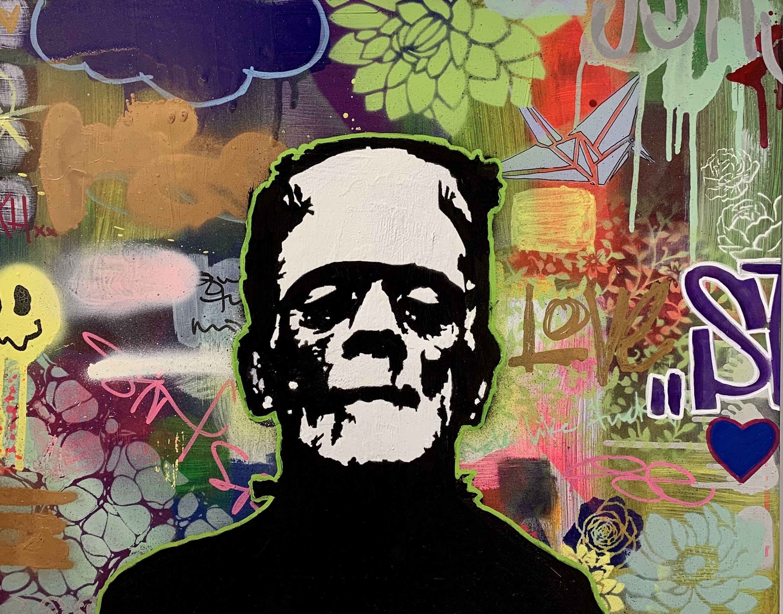 Most Misunderstood | Acrylic and Spray Paint on Canvas | 16" x 20" | $500