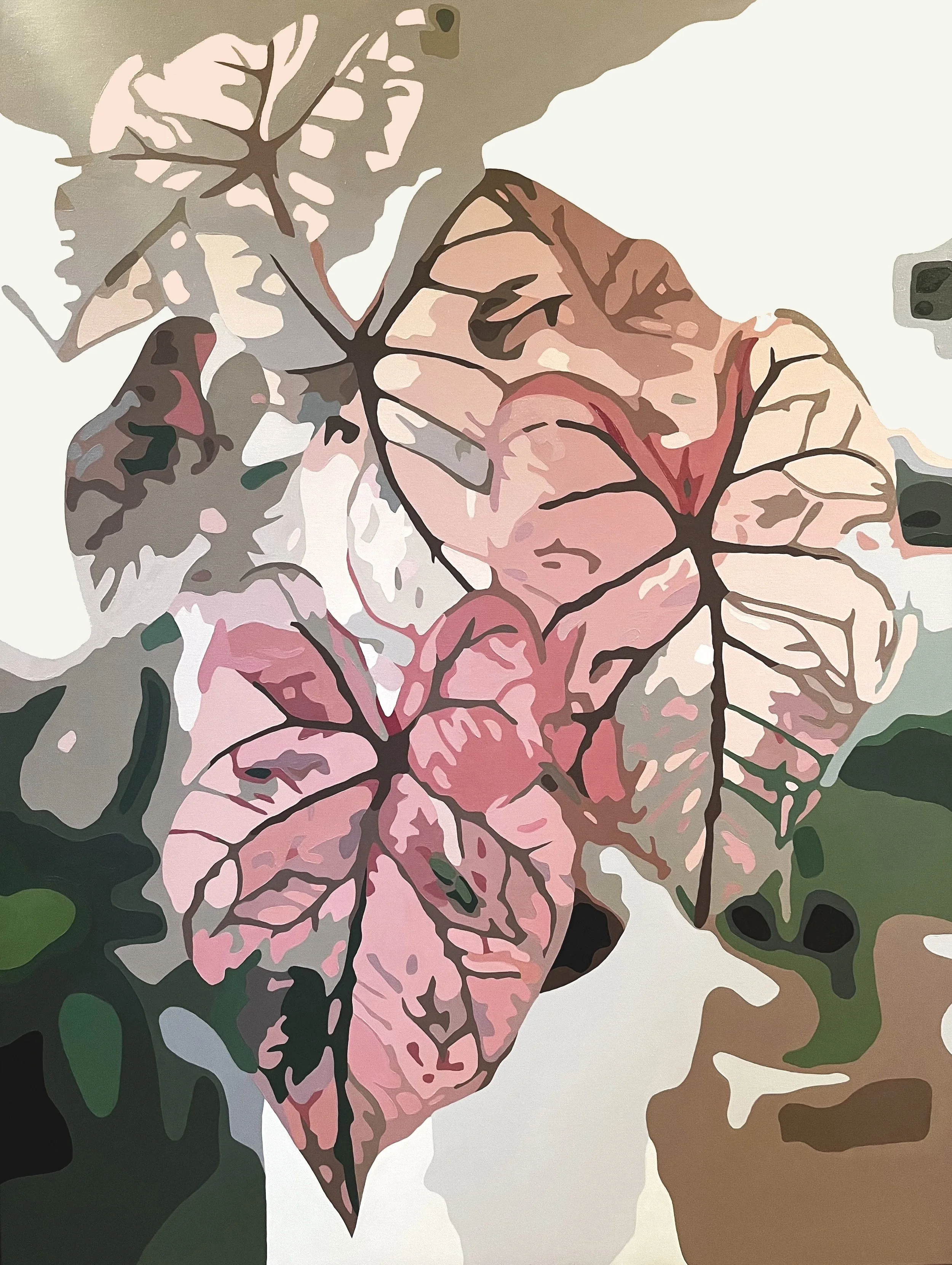 Botanical #1 |  Acrylic on Canvas  |  48" x 36"   |  $3800 (with frame)