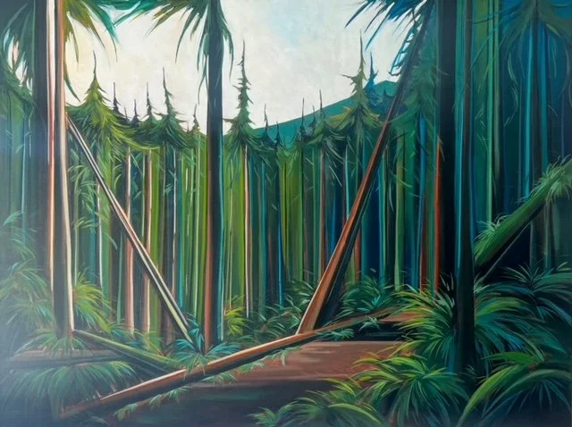 Through the Trees | Acrylic on Canvas | 36”x48”  |  $3800 