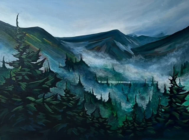 Valley Fog | Acrylic on Canvas |  36”x48”|  $3800 