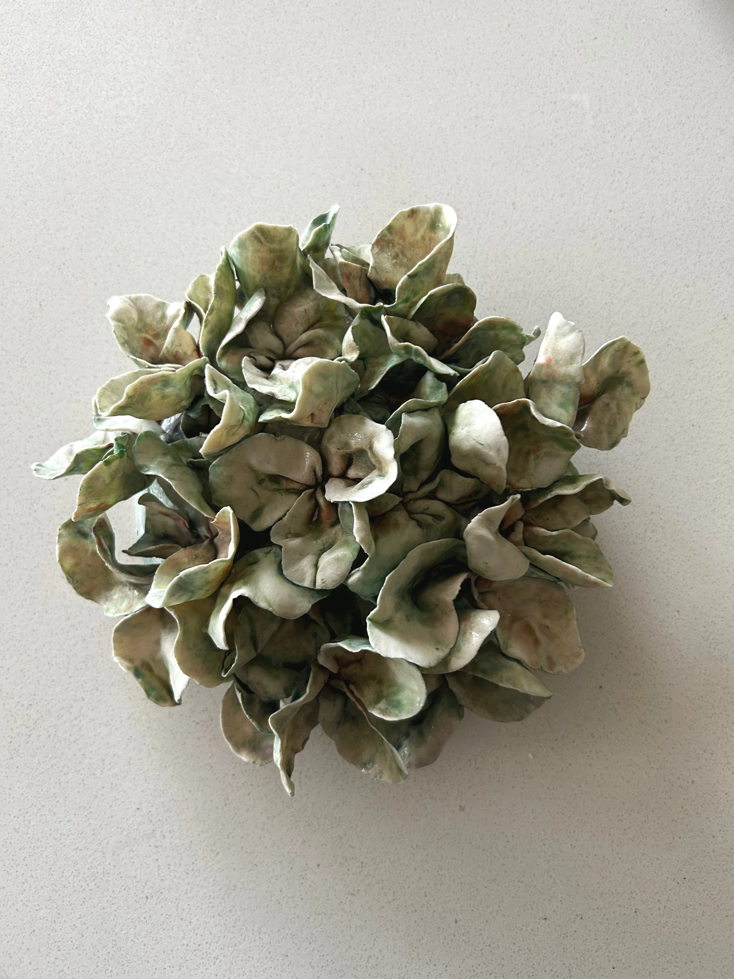 Morning Dew |  Porcelain Wall Sculpture | 9x9x3 inch | $375