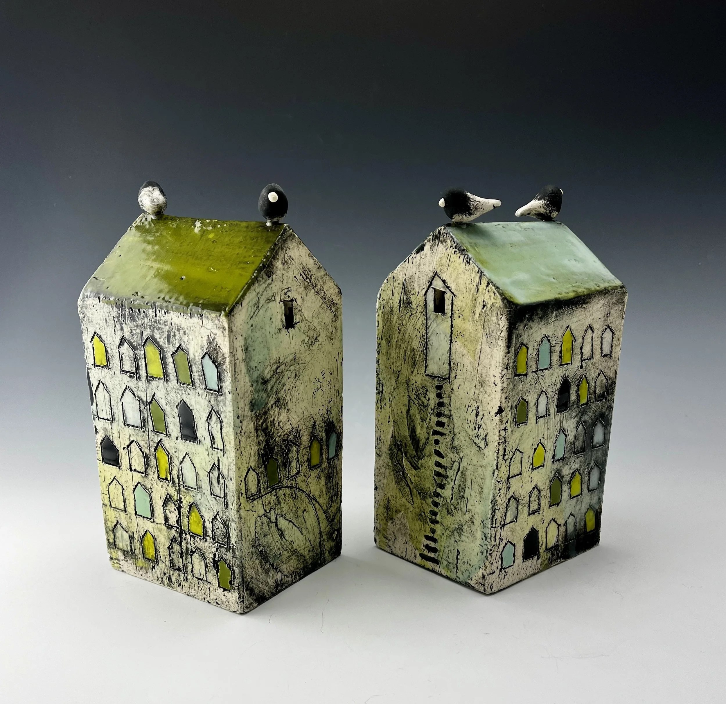 Neighbor Houses | Ceramic, Stain and Glaze | 