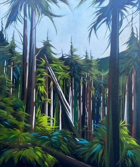 heidi farina_gray sky gallery_acrylic painting_forest bathing.jpeg