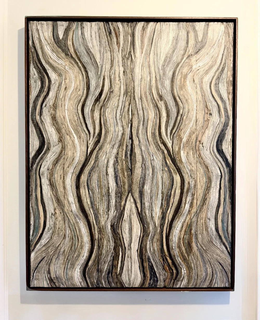 upcycled book art by Terry Richardson shown at Gray Sky