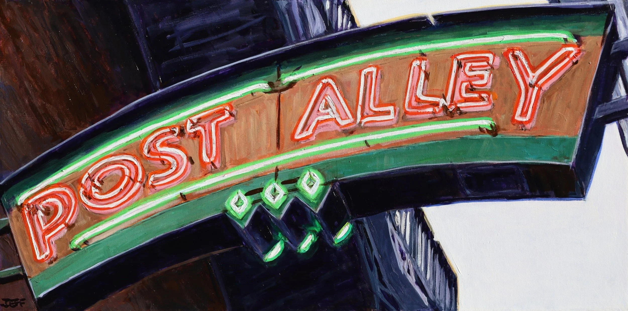 Post Alley, Acrylic, 18x36 inches, Jeff Wilson, 2025-min.jpeg