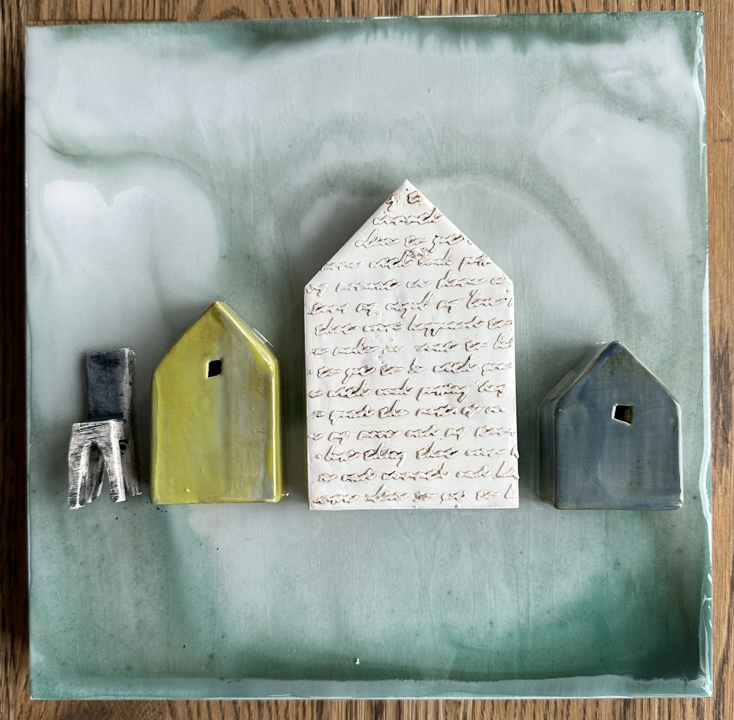 The Hearth Ceramic, Stain, Glaze, Acrylic Paint and Epoxy Resin on