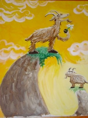 YODEELING MOUTAIN GOAT.Acrylics.&nbsp;2008.