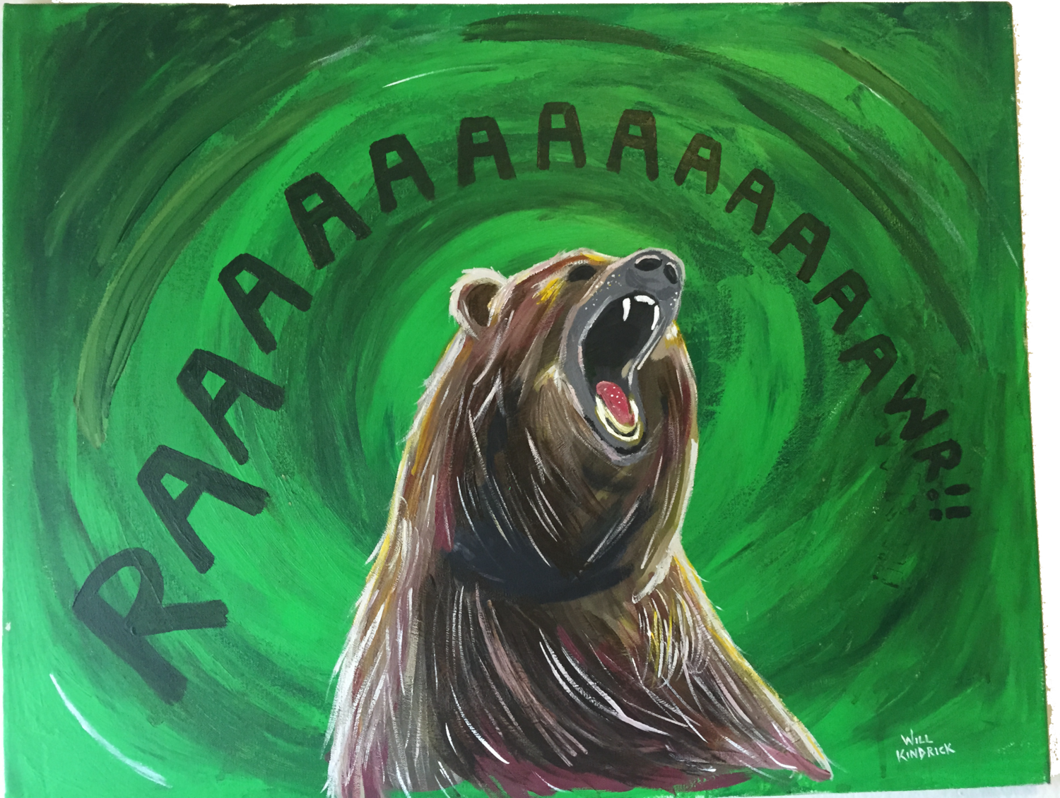 RAAWR BEAR 1..Acrylics.2015.