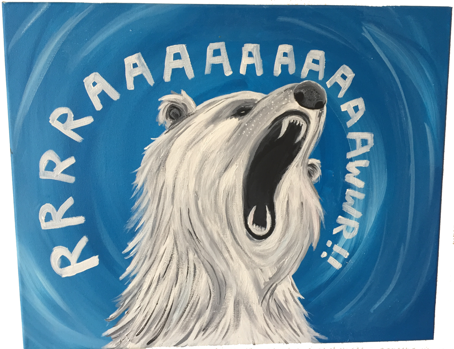 RAAAWR BEAR 4..Acrylics.2014.