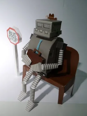 ROBOT WAITING FOR BUS