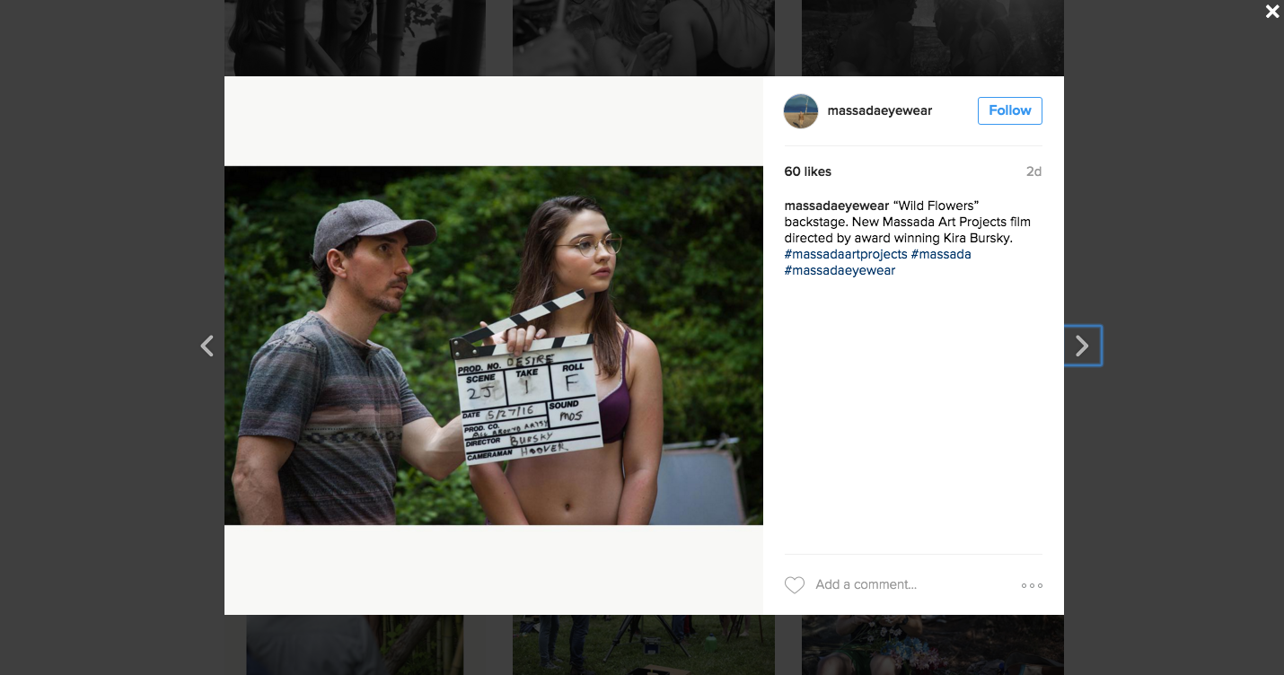  Madelyn Cline on set 