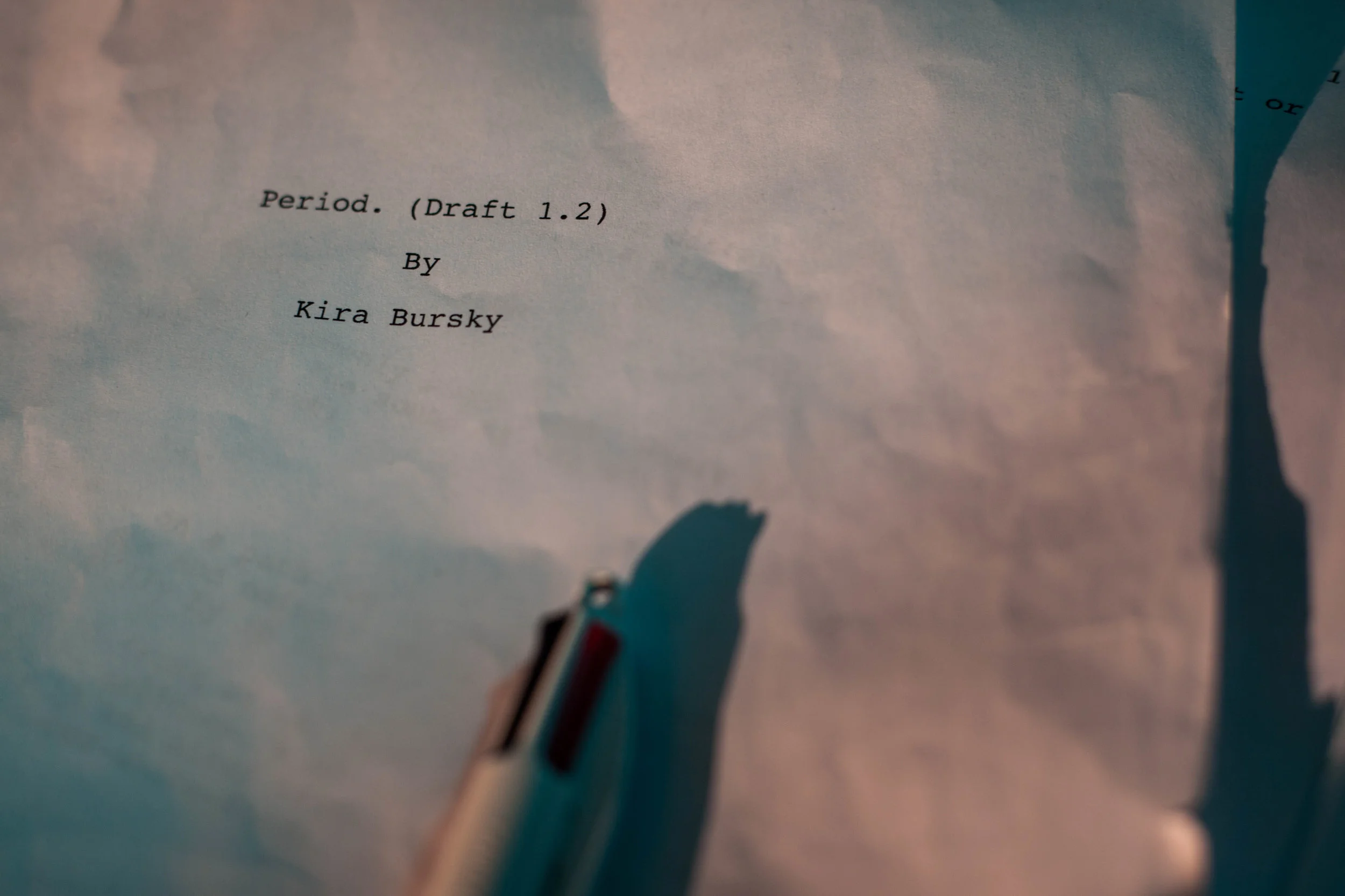 Behind the Scenes of Kira Bursky's short film Period