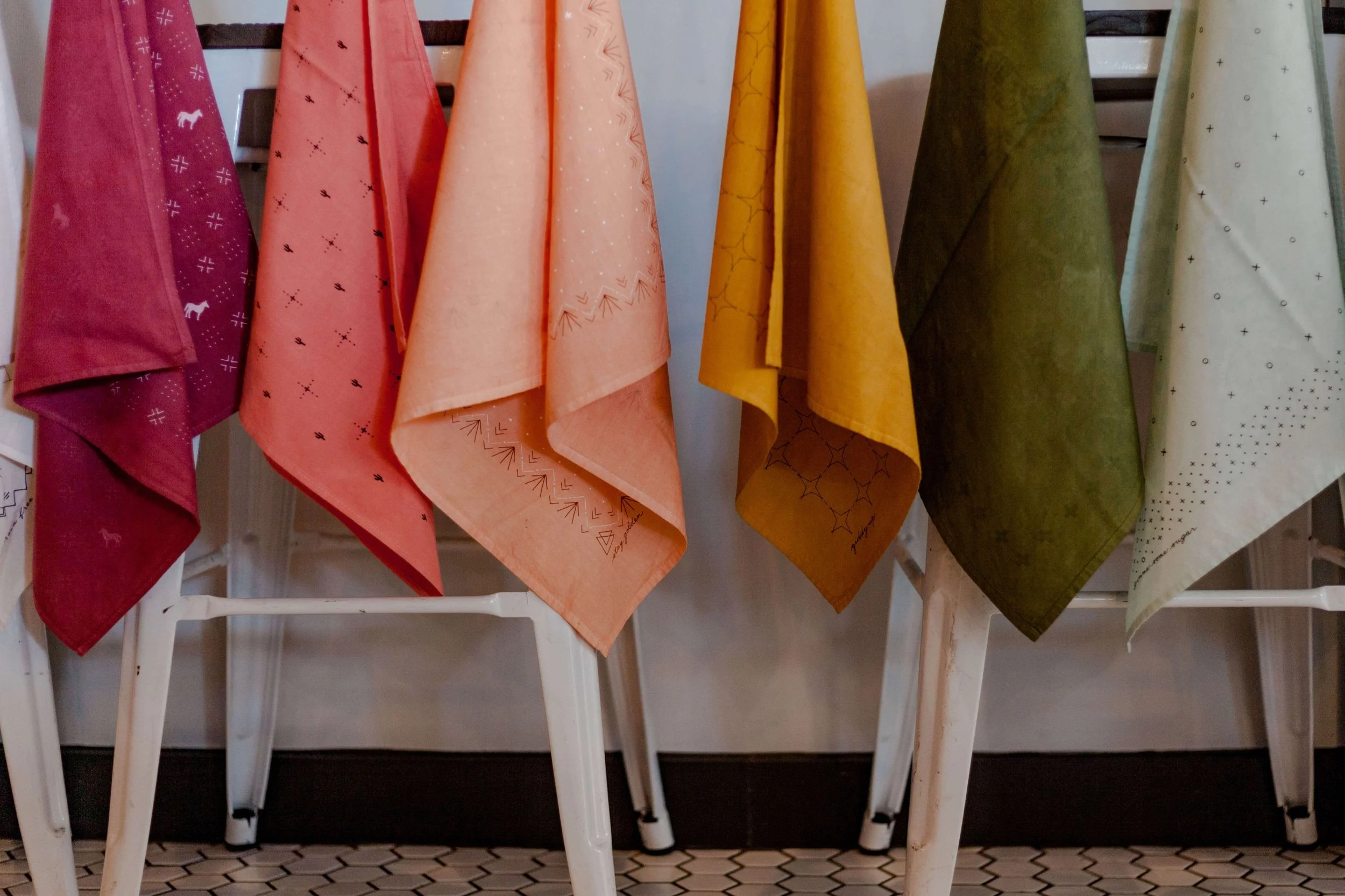 jenni earle hand-dyed bandanas