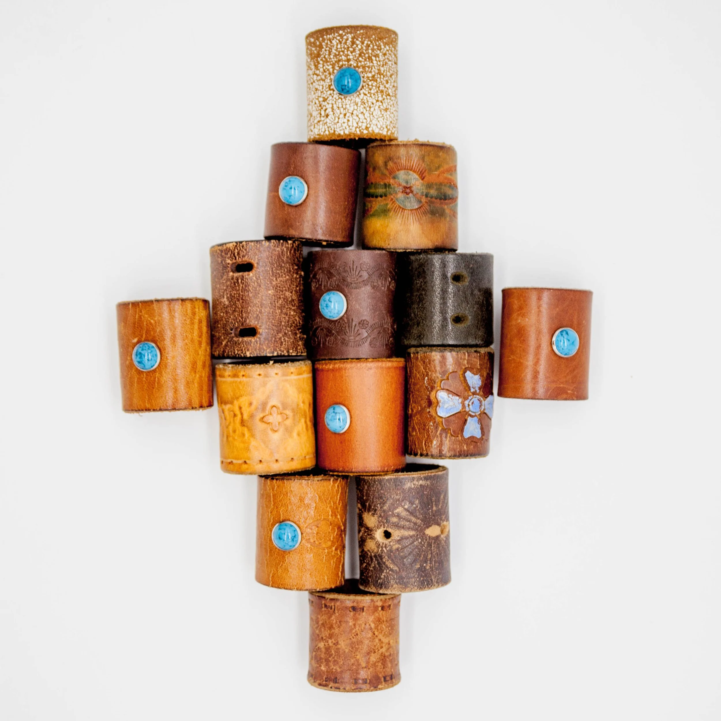jenni earle bandanas vintage and up-cycled leather slides