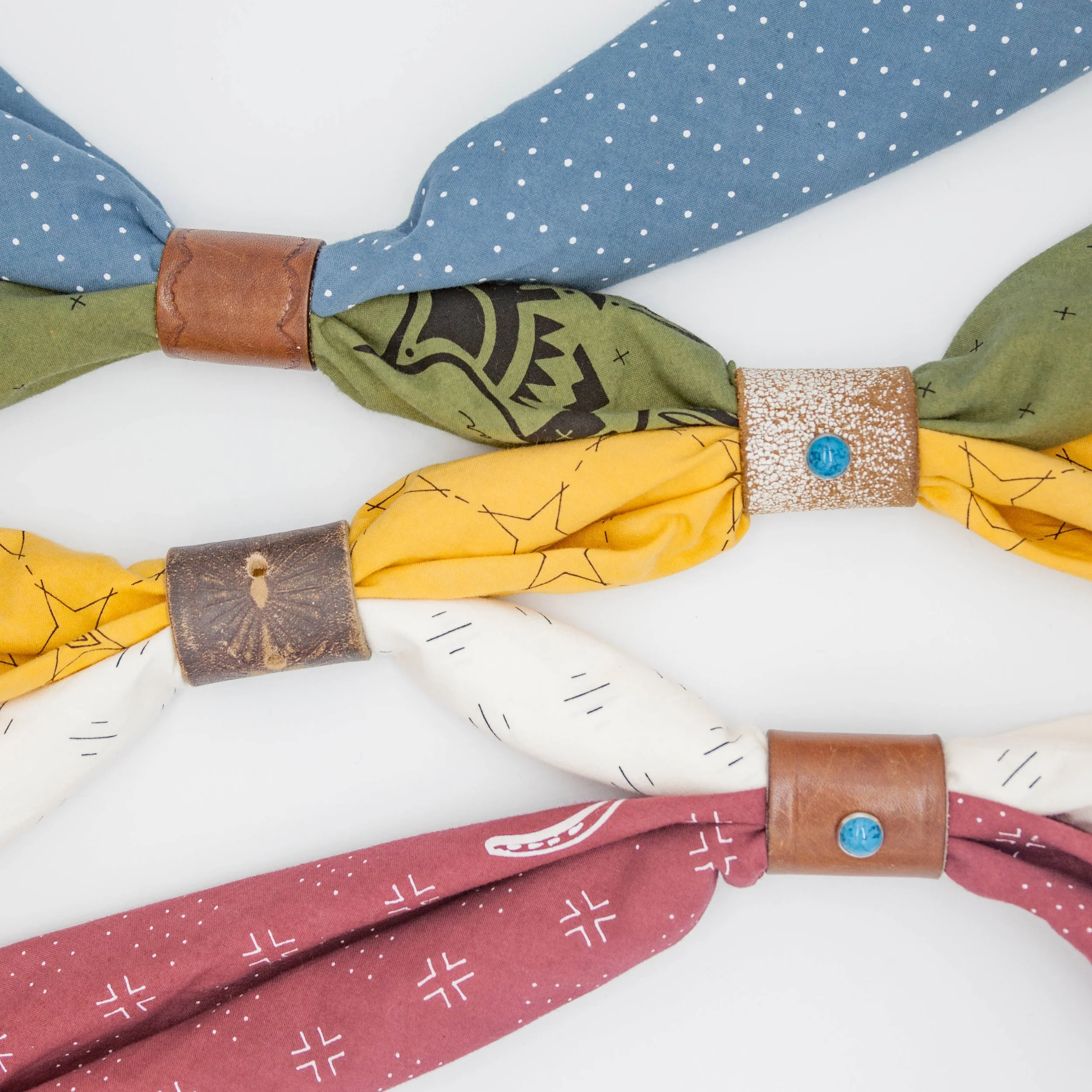 jenni earle bandanas with leather slides 